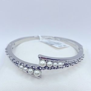 Charter Club Faux Pearl Clamper Bracelet NWT